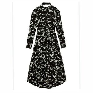Proenza Schouler- White label mint and black floral midi dress- Size 4